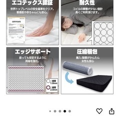アイリス高密度ポケットコイルマットレスの画像