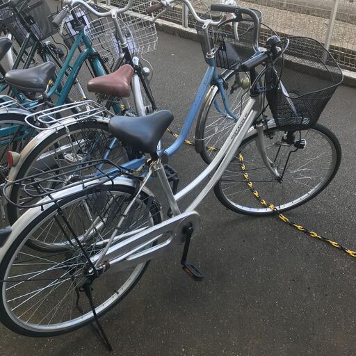 【ジャングルジャングル石川金沢店】  自転車 シルバー 26インチ   動作確認／クリーニング済み