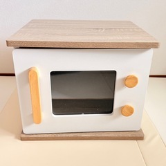 [美品]おままごと電子レンジ 木製の画像