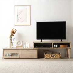 【引取のみ】テレビ台　テレビボード　
伸縮可能　収納付の画像