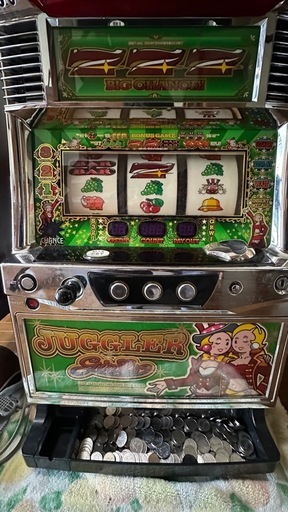 ジャグラーガール パチスロ 実機 約1000枚付き