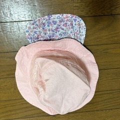 【美品】日除け付き子供用帽子52cmの画像