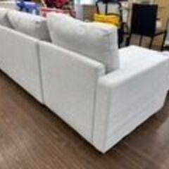 札幌 東区 ニトリ カウチソファベッド ノワール2 GY/グレー 三人掛け 収納付き セミダブル 布 カウチ左右組み換え可能 Ｓ型スプリングの画像