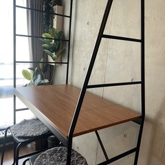【美品】IKEA HÅVERUD ホーヴェルード はしご収納付きテーブル の画像