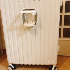 スーツケース フロントオープン ホワイト, M (4~7泊/60L)の画像