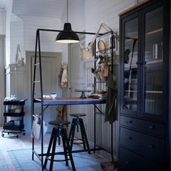 【美品】IKEA HÅVERUD ホーヴェルード はしご収納付きテーブル の画像