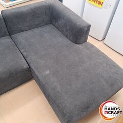 ✨★１点限り★ 中古/現状品販売　Ｌ字ソファー　グレー　自己運搬できる方のみ・現物確認可能　※汚れ有り✨うるま市田場✨の画像