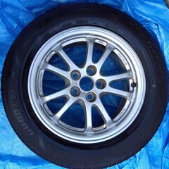 トヨタ純正ホイール・タイヤ　4本　プリウス50系　195/65/r15　ホイールカバー有　GOOD YEAR Efficient Grip Ecoの画像