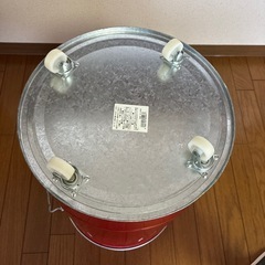 OBAKETSU オバケツ 42L キャスター付 レッド ゴミ箱 レトロの画像