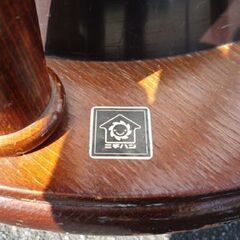 ニチハン 木製 ポールハンガー 高さ186cm ダークブラウン アンティーク調 コート掛け レトロ 帽子掛け 苫小牧西店の画像