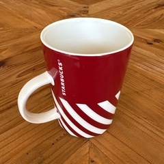 スターバックス 赤 ストライプ マグカップの画像