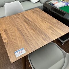 札幌 東区 ニトリ ダイニングテーブル フィルン ダイニングチェア ヘンリー GY/グレー ２脚 ダイニングセット ブラウン 木目調 ウォールナット突板の画像