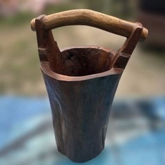 天然木製　木製　古民具　置き物　傘立ての画像