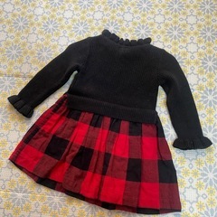 80cm baby GAP　ニット切替ワンピースの画像