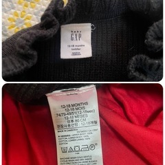 80cm baby GAP　ニット切替ワンピースの画像
