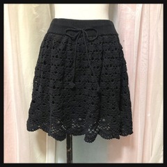 ꒰GARCON deux꒱未使用 2way ニットスカラップスカ...