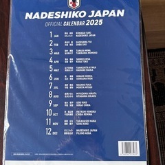 2025カレンダー　なでしこジャパン　サッカーの画像
