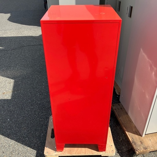?4段スチールキャビネット　potarico ポタリコ　赤　RED 書類収納　小物入れ　アメリカン　デザイン家具　モダン　海外風　アン