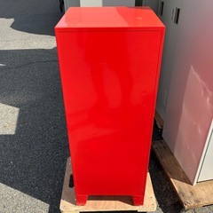 🟥4段スチールキャビネット　potarico ポタリコ　赤　RED 書類収納　小物入れ　アメリカン　デザイン家具　モダン　海外風　アンティーク　レトロ　アメリカンの画像