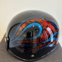 カスタムペイント　ヘルメット　アメリカン　バイク用ヘルメットの画像