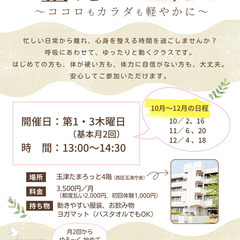 ✨心も体も軽やかに✨心身を快適に整える「整えヨーガ」開講中　📍玉津たまろっとの画像