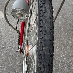【美品】ママチャリ　自転車　赤の画像