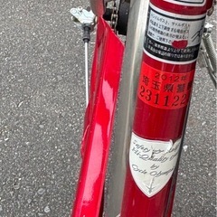 【美品】ママチャリ　自転車　赤の画像