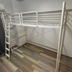 【福岡市限定】ロフトベッド 約 幅107×奥行210×高さ122cm 福岡市限定】ロフトベッド 約 幅107×奥行210×高さ122cm