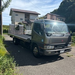 積載車 キャンター 三菱 4M51 6速 キャリアカー レ…