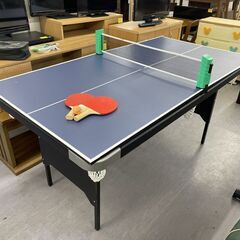 家庭用 ビリヤード台 卓球台 2in1 長さ約172×幅92×高さ82ｃｍ 付属品多数 折りたたみ式 室内用札幌市手稲区の画像