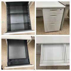 【ジモティー割引で最大15％OFF⭐️】鍵付き オフィスデスク サイドキャビネットの画像