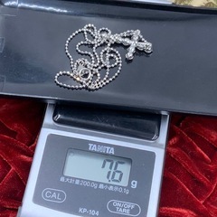 Pt900 pt850 ダイヤクロス　ネックレス　2ct　7.6g 約45cmの画像
