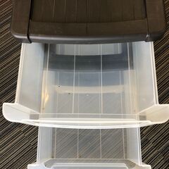 ☆【決まりました】三段収納ボックス 衣装ケース プラスチック 中古（NF251002)Zi-2244の画像