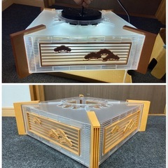 レトロ照明　日立　和風ライト　リングライト　ペンダントライト　点灯確認済み　ジャンク扱い　昭和レトロの画像