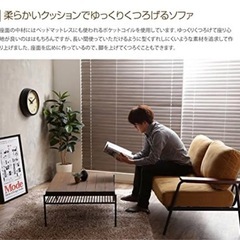 2人掛けソファ ネイビーの画像