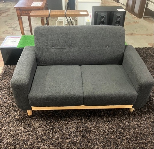 J482️2人掛け セール中 ウールソファ ダークブルー