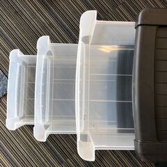 ☆【決まりました】三段収納ボックス 衣装ケース プラスチック 中古（NF251002)Zi-2245の画像