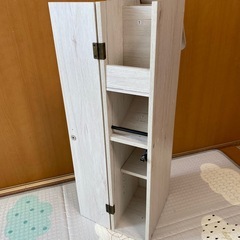 ニトリ　トイレ　収納　トゥール　ホワイトウォッシュの画像