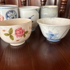湯飲み茶碗色々　５客＋１の画像