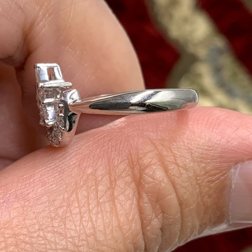 pt900 ダイヤモンドリング　5.4g スターデザイン　約10.5号　0.33ct