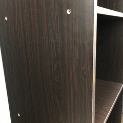 売約済【撮影サンプル品】カラーボックス　カラー:ブラウン　濃い茶色系木目調の画像