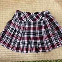 【100】チェックスカート ピンク 女の子の画像