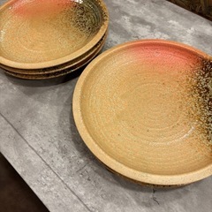 【6枚セットで¥3,980】京唐津くくり手8.0丸皿 [24.5 x 3cm]の画像