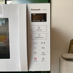 【美品】Panasonic 単機能レンジ NE-FL1A-W｜2023年購入・フラット庫内の画像