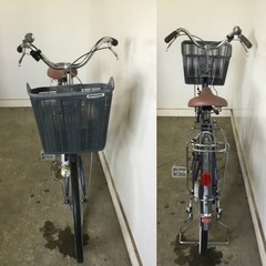 A-165△ y 岐阜発/ ブリジストン/ 24インチ/ 自転車/ ママチャリ/ 変速なし/ タイヤひび割れあり/ 走行確認/ 現状品/ R7.7/19 △の画像