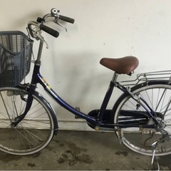 A-165△ y 岐阜発/ ブリジストン/ 24インチ/ 自転車/ ママチャリ/ 変速なし/ タイヤひび割れあり/ 走行確認/ 現状品/ R7.7/19 △の画像