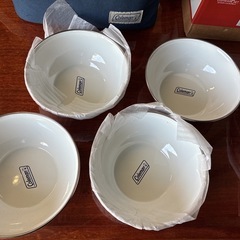 Colemanホーロー食器セット キャンプ道具の画像