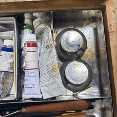 レトロ　ホルベイン 油絵具セットの画像