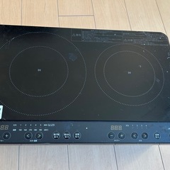 アイリスオーヤマ 2口 IHクッキングヒーター1400W の画像