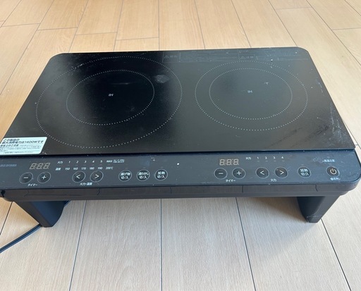 アイリスオーヤマ 2口 IHクッキングヒーター1400W
